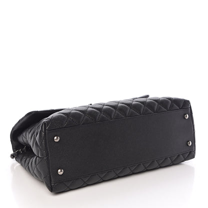 Chanel Caviar Quilted Medium Coco Handle Flap Black 4 of 10