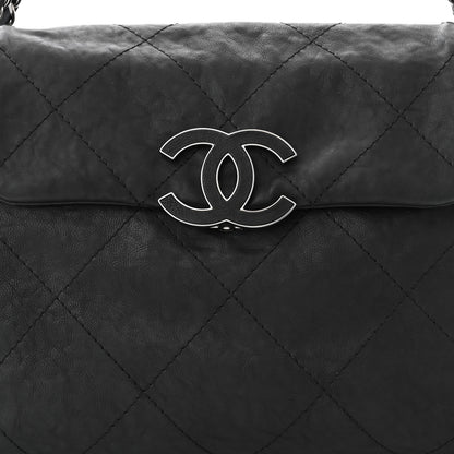 Chanel Calfskin Quilted Large Hamptons Flap Black 8 of 11