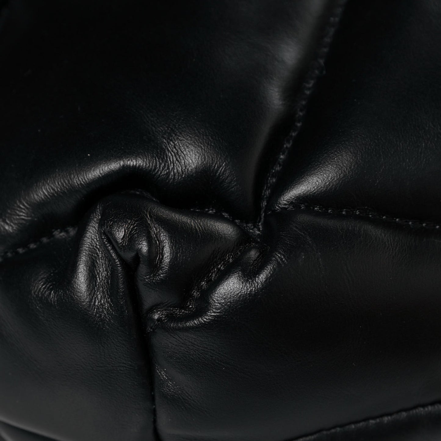 Nappa Calfskin Quilted Large Touch Shoulder Bag Black