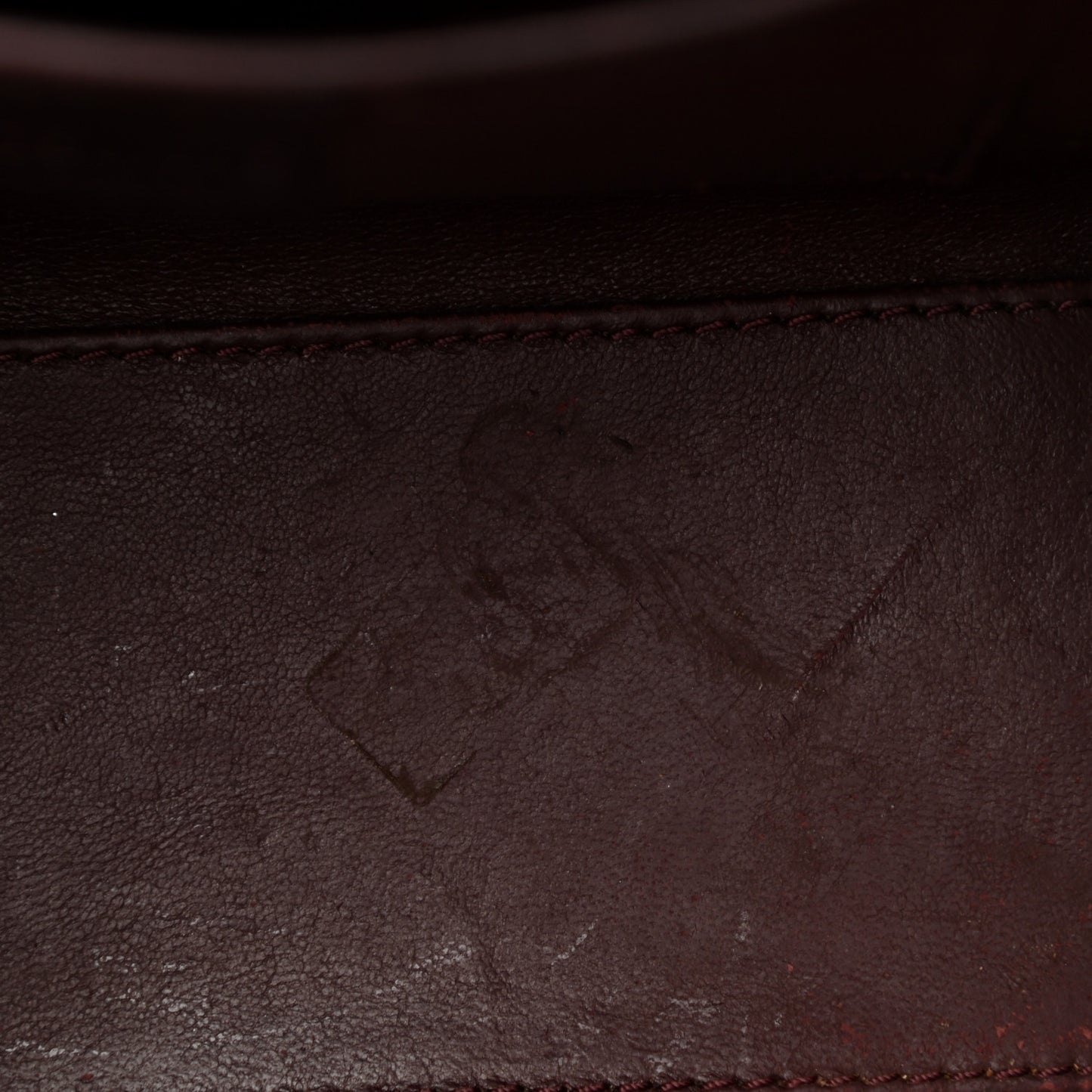 Calfskin Suede Nano Tri-Color Luggage Burgundy