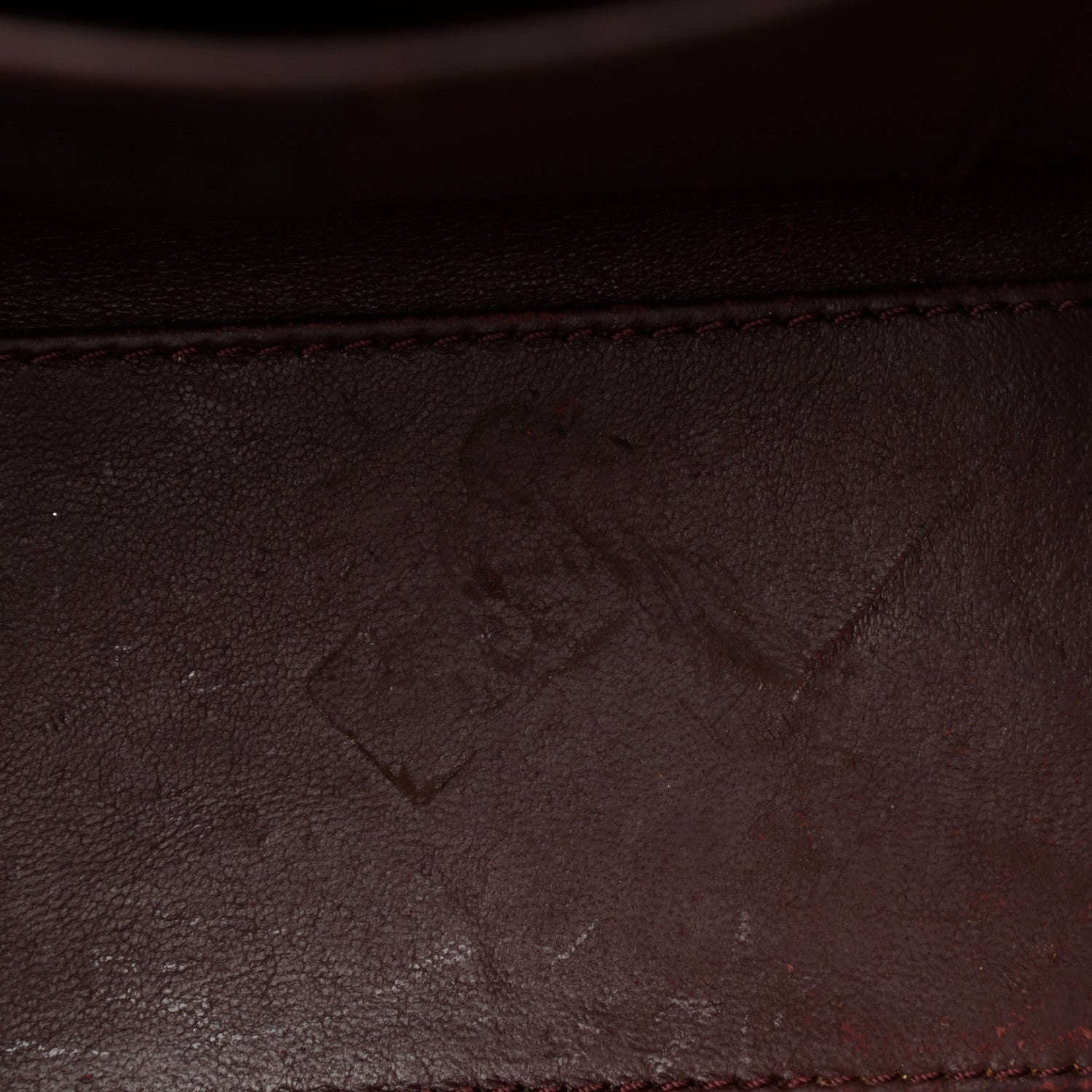 Celine Calfskin Suede Nano Tri-Color Luggage Burgundy 10 of 16