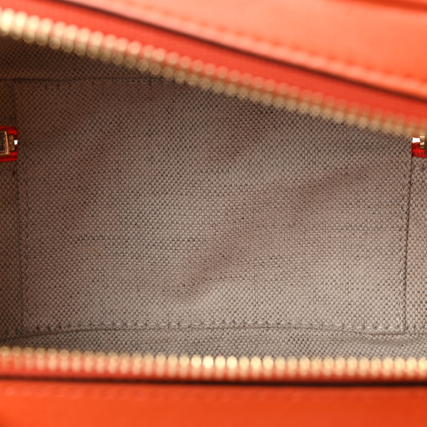 Sakai Be Green Calfskin Diagonal Stitched Blondie Top Handle Bag Orange