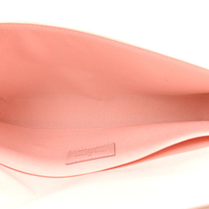 Louis Vuitton Damier Azur Pochette Felicie Chain Wallet Rose Ballerine 6 of 11