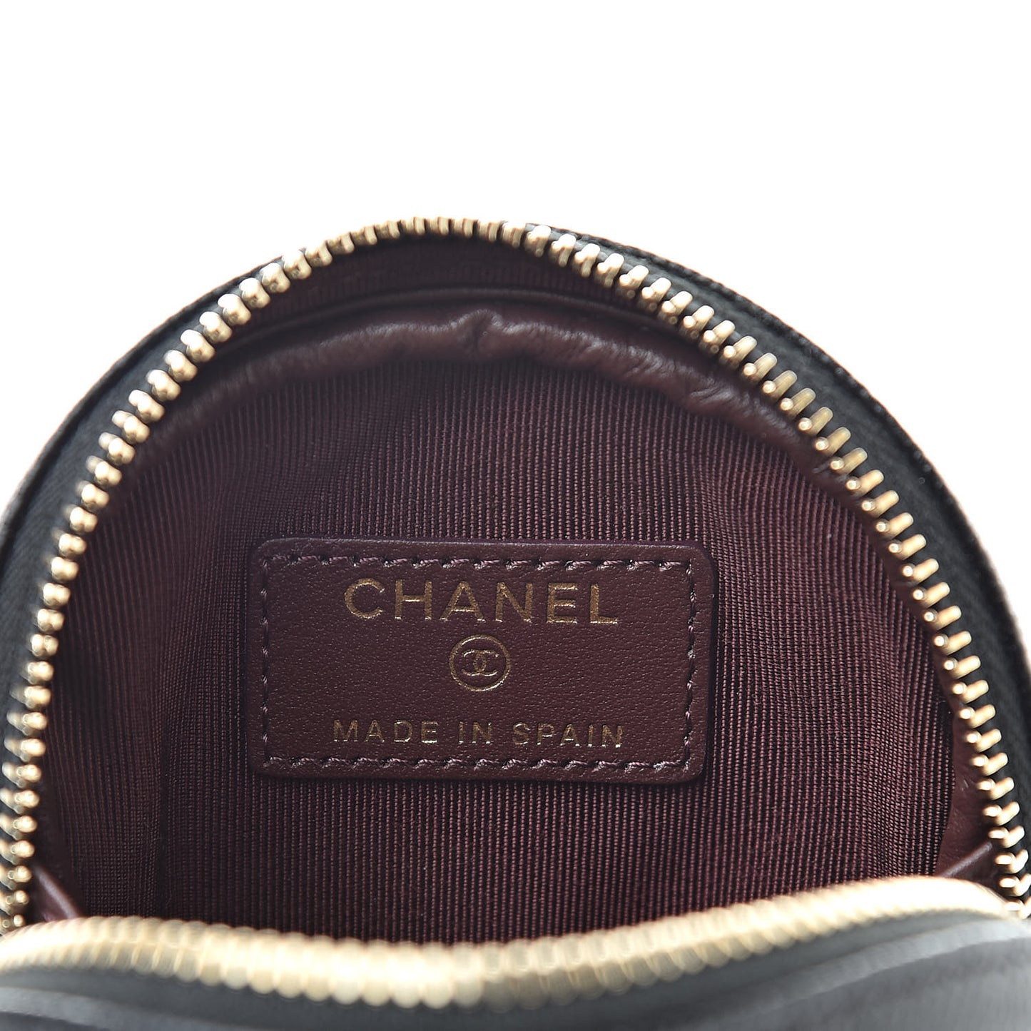 Caviar Quilted Zip Around Classic Coin Purse Black