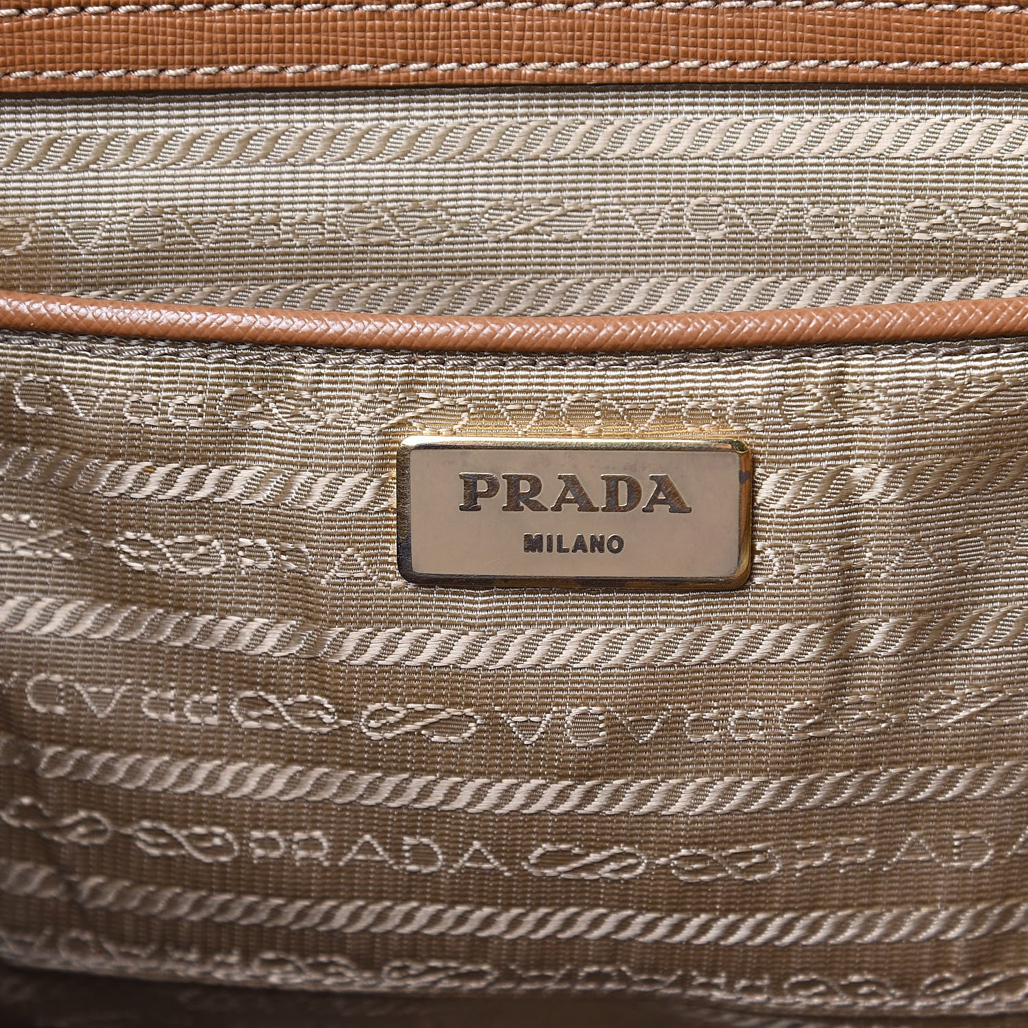 Prada Saffiano Large Galleria Double Zip Tote Caramel 6 of 22