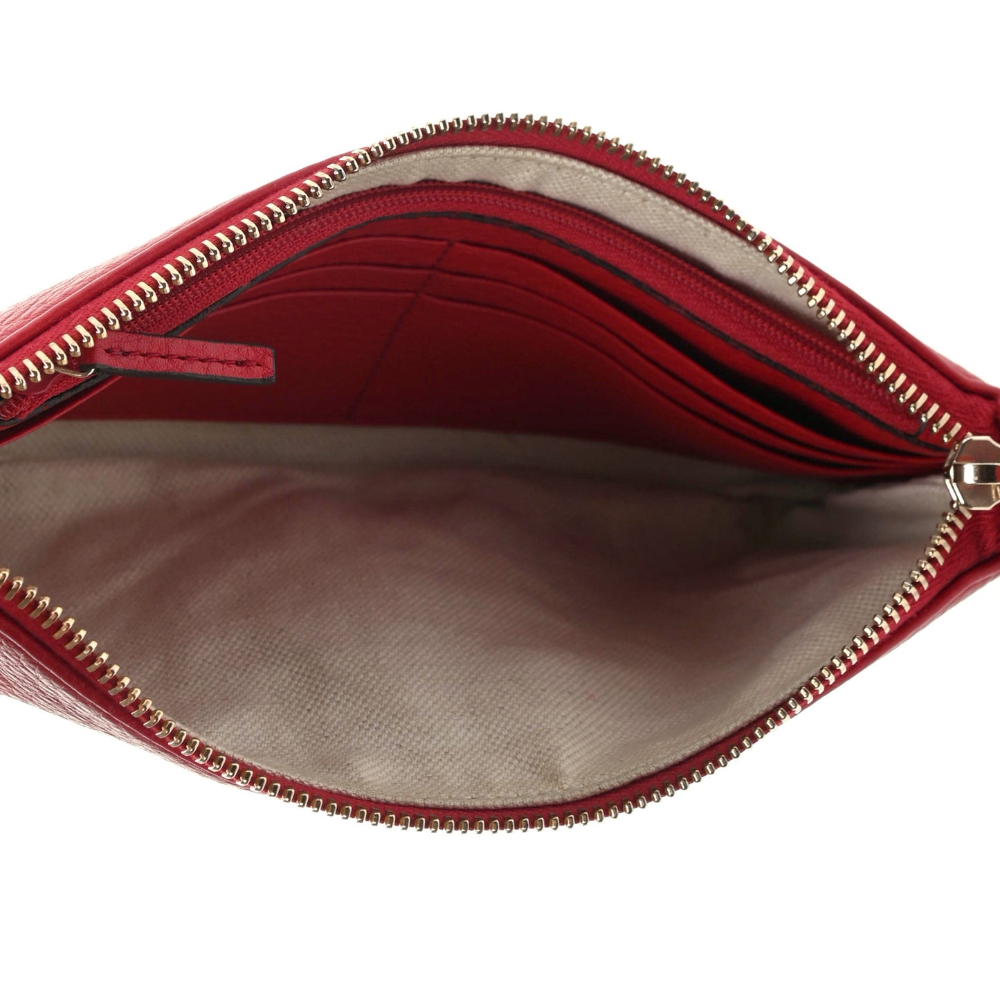 Pebbled Calfskin Soho Wristlet Vibrant Red