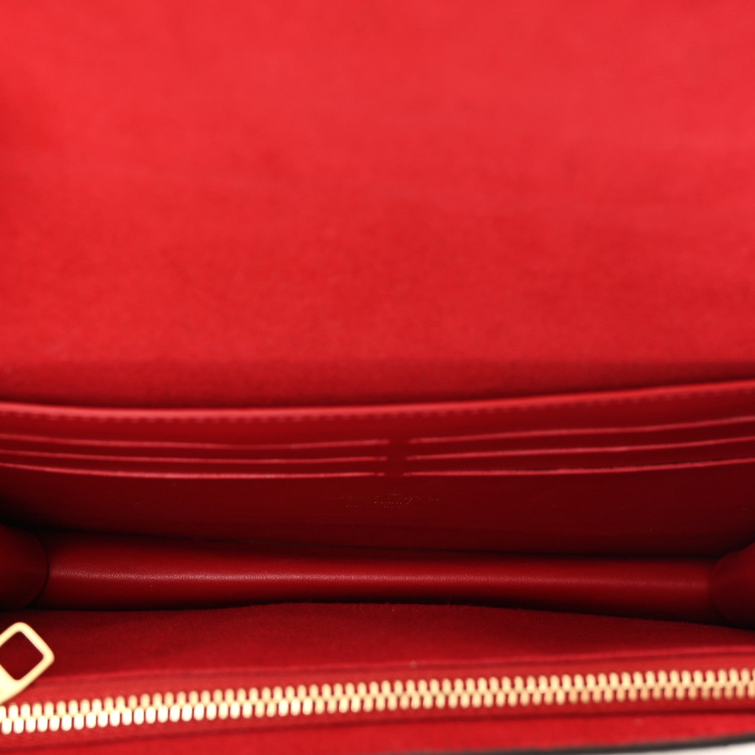 Louis Vuitton Damier Ebene Croisette Chain Wallet Scarlet 6 of 11