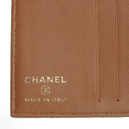 Chanel Lambskin Quilted Card Holder Wallet Tan 6 of 7