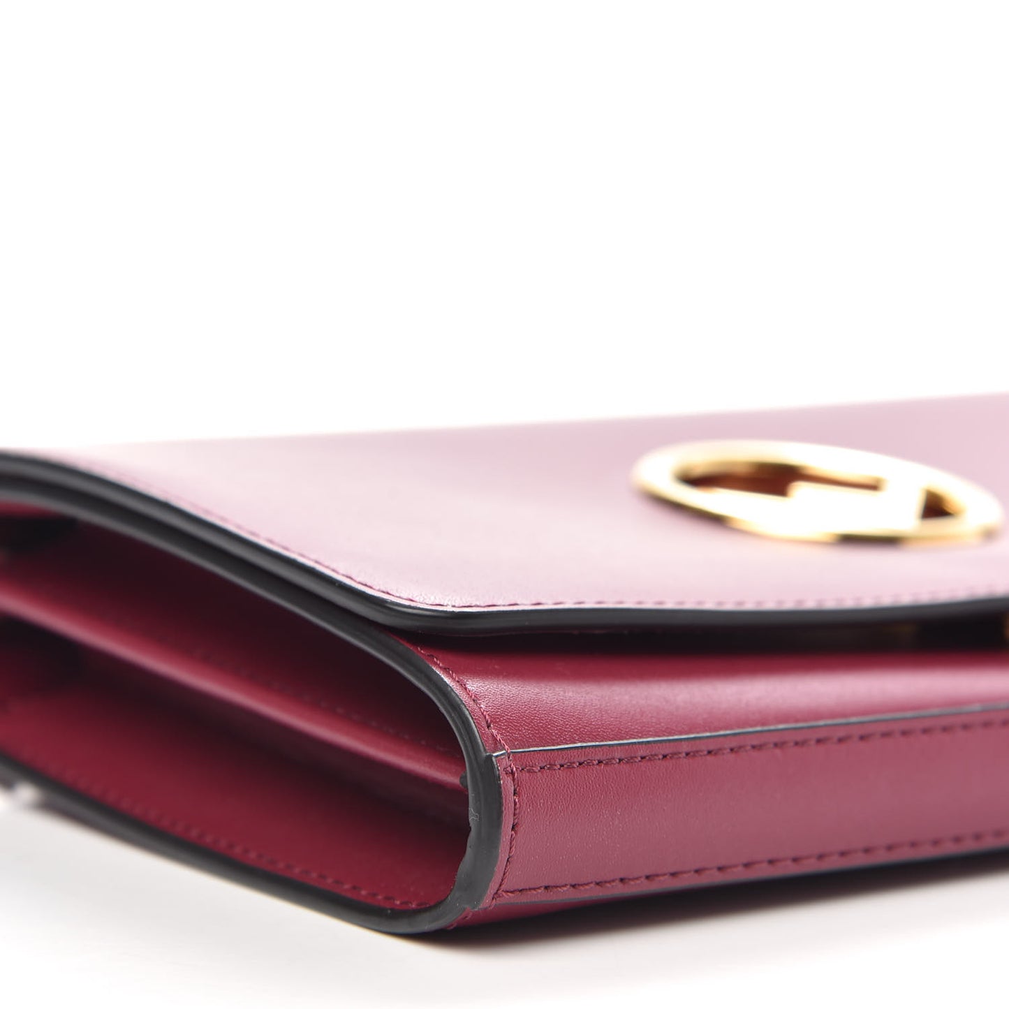 Vitello Liberty Lucido F is Fendi Wallet on Chain Black Cherry
