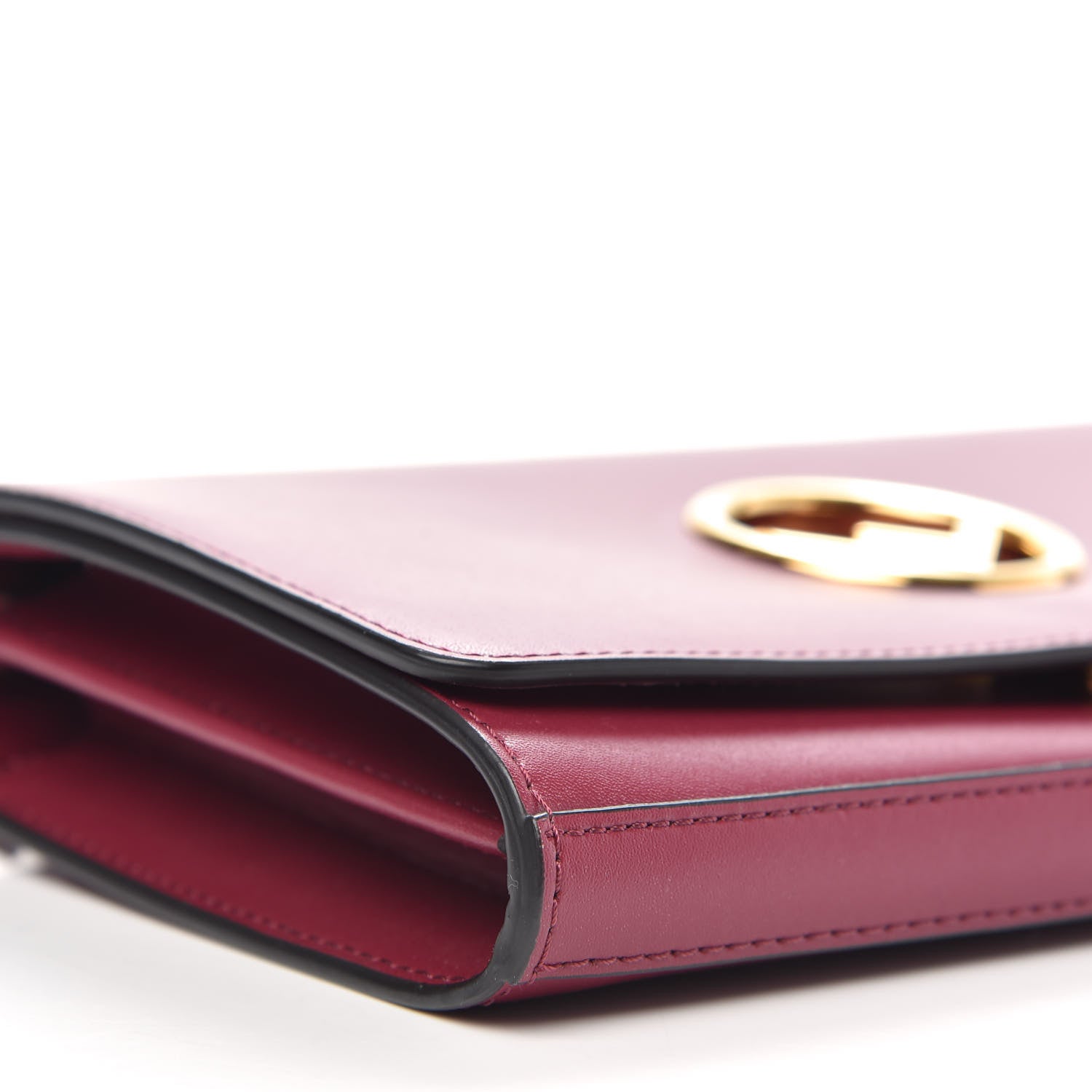 Fendi Vitello Liberty Lucido F is Fendi Wallet on Chain Black Cherry 8 of 10