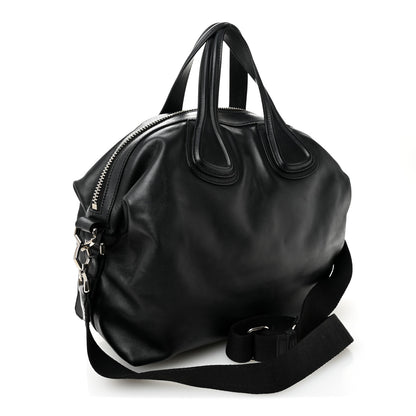 Givenchy Waxed Calfskin Medium Nightingale Logo Strap Black 3 of 11