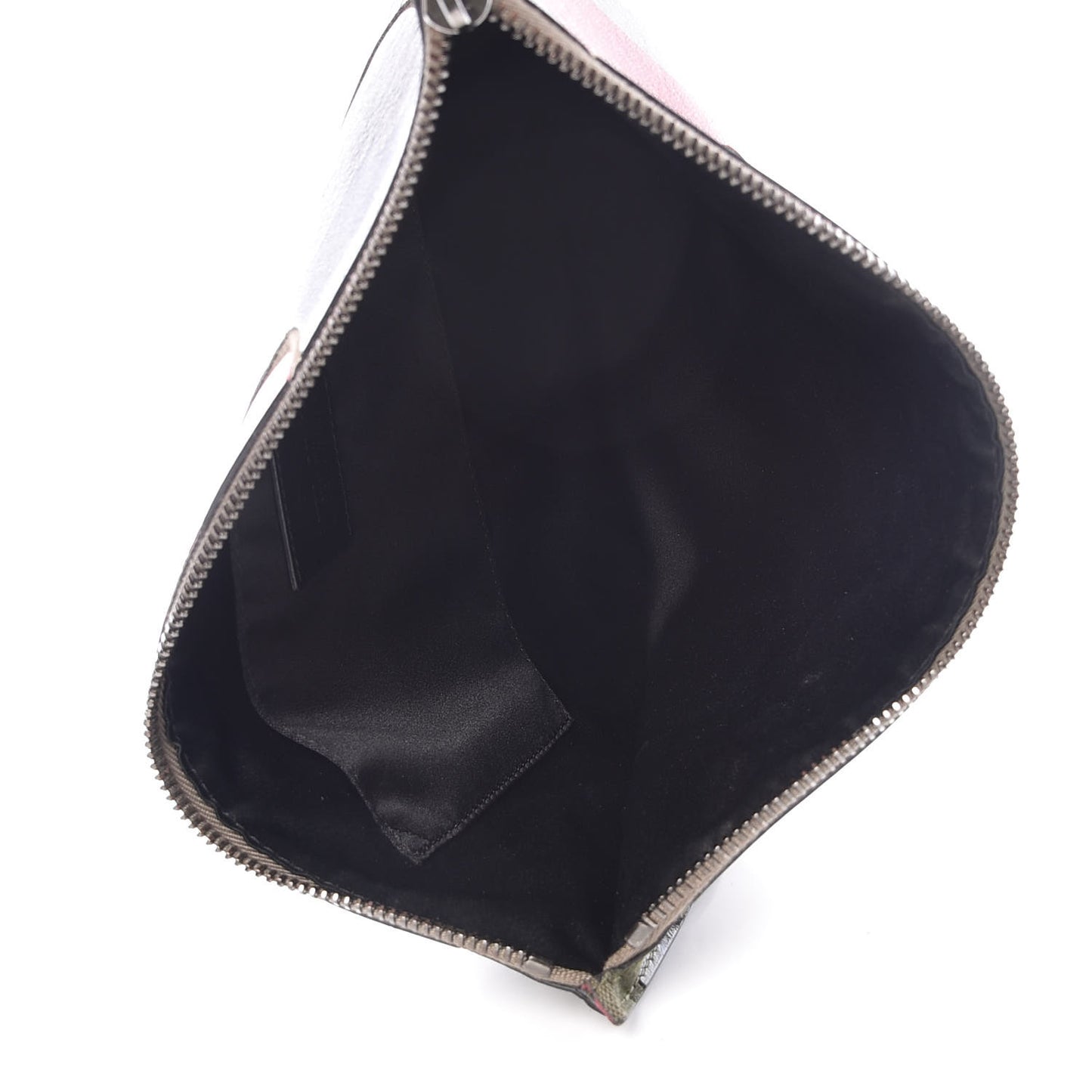 Nappa Canvas Camouflage Zip Pouch Multicolor