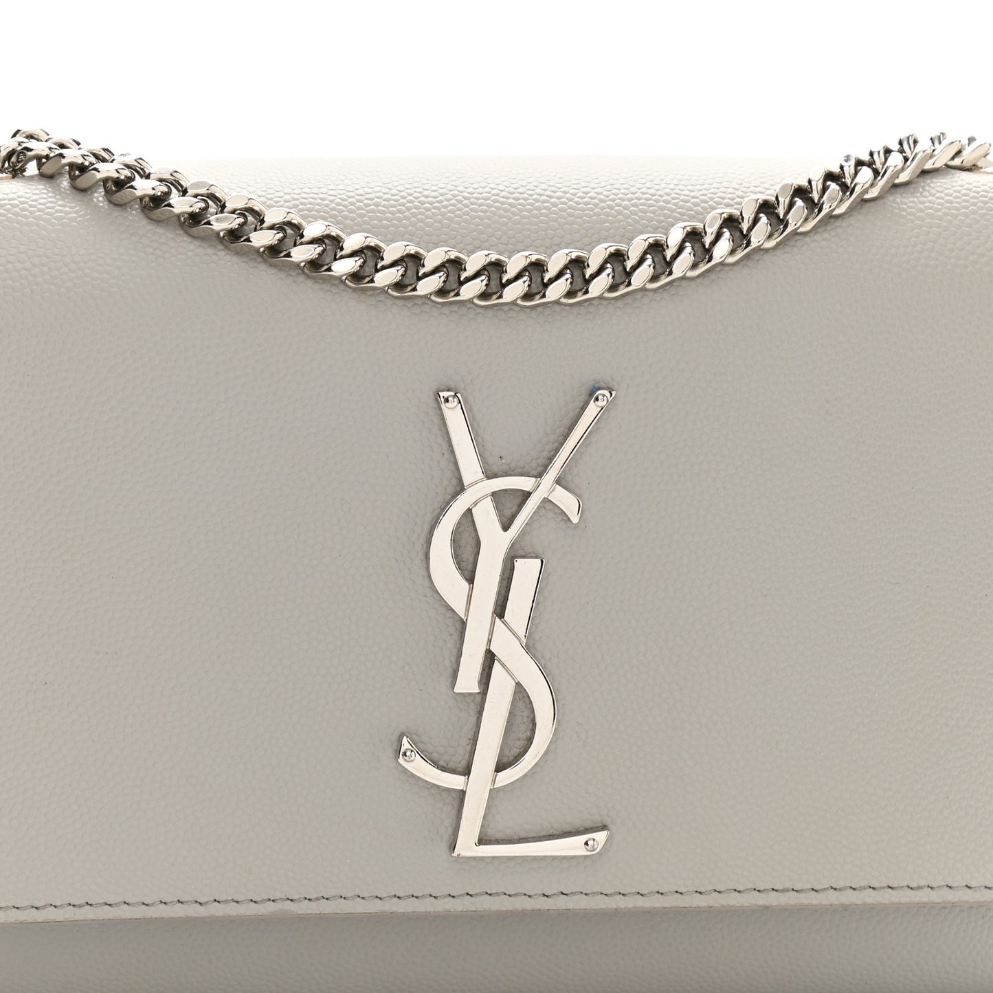 Grain De Poudre Small Monogram Kate Satchel Blanc Vintage