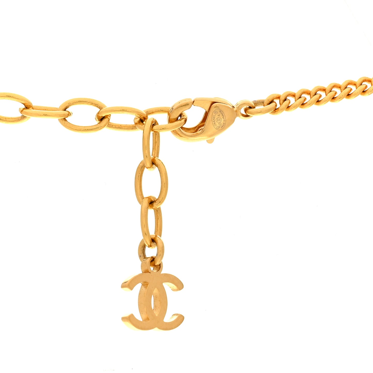 Crystal Pearl CC Africa Pendant Necklace Gold White