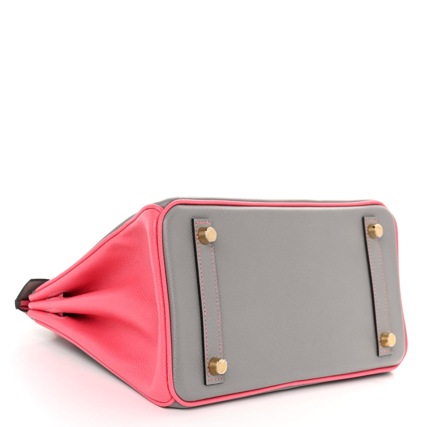 Epsom Horseshoe Birkin 25 Gris Mouette Rose Azalee