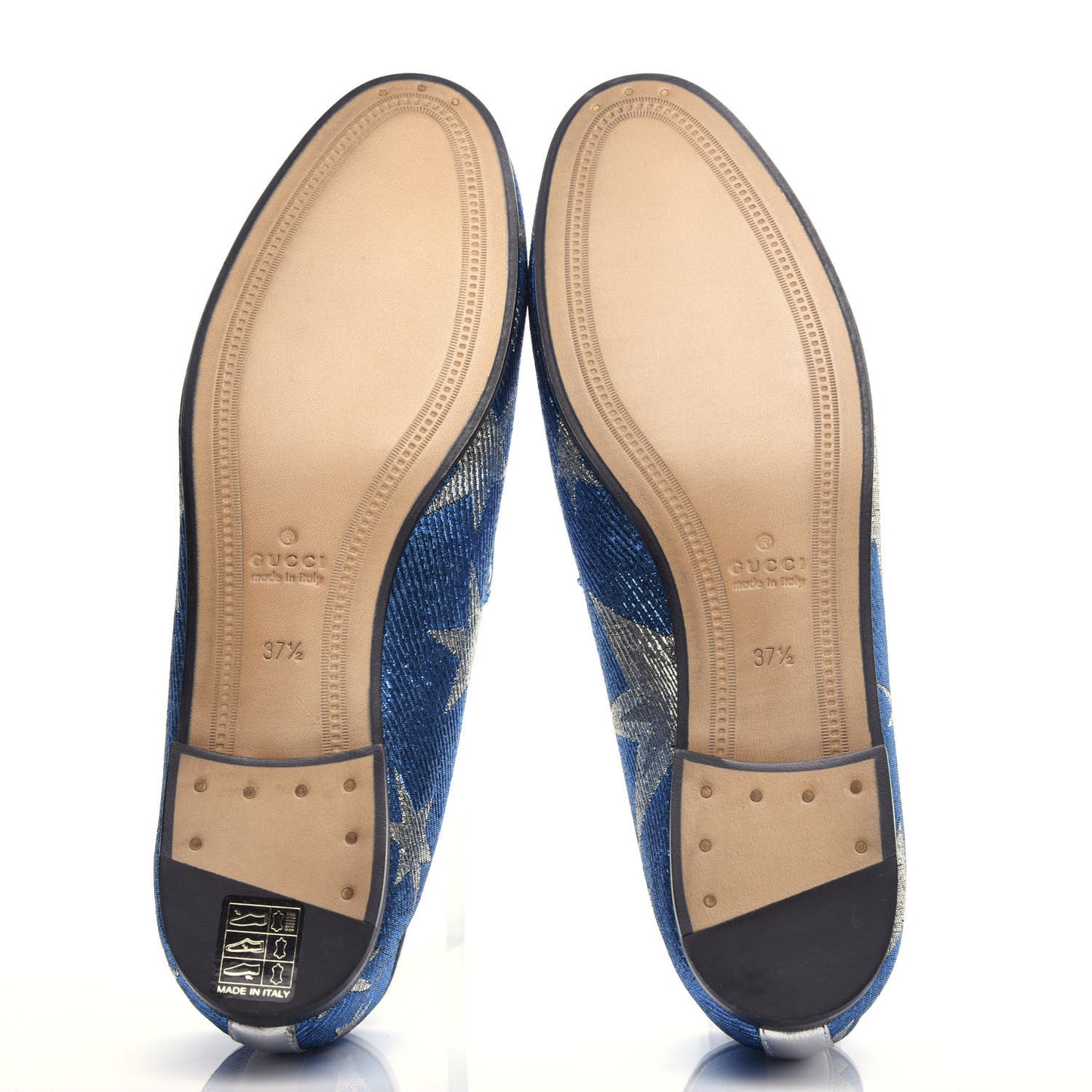 Lurex Calfskin Starry Sky Womens Jordaan Loafers 36.5 Bluette Silver