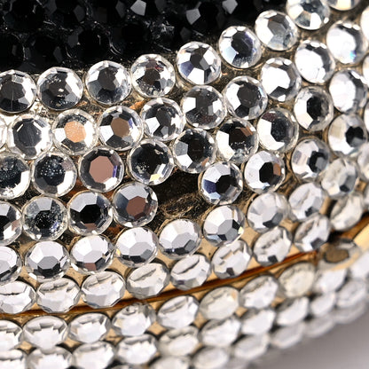 Judith Leiber Swarovski Crystal Clutch Silver Black 10 of 11