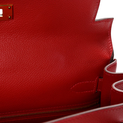 Hermes Evercolor Kelly Retourne 28 Rouge Casaque 15 of 15