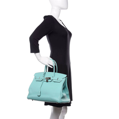 Hermes Togo Birkin 35 Bleu Atoll 3 of 48