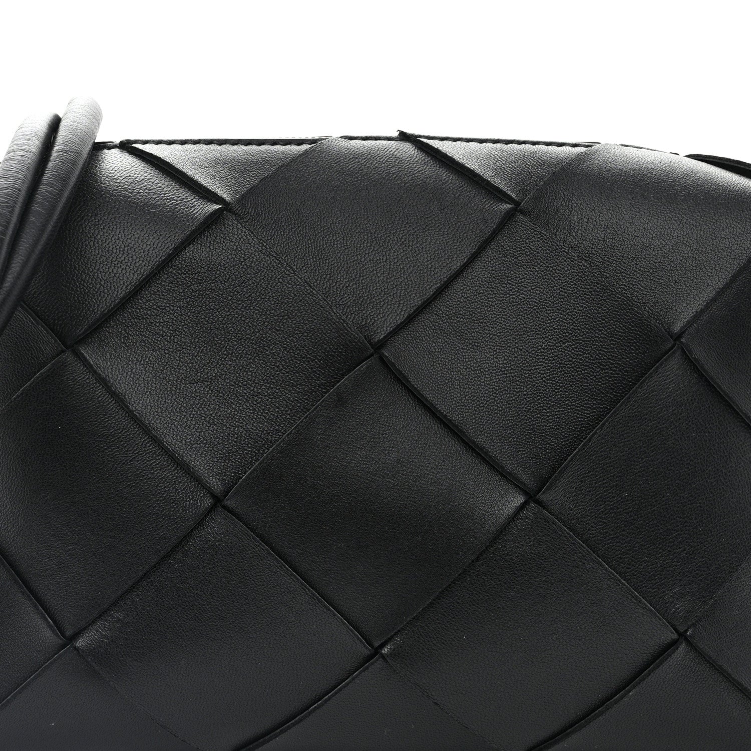 Bottega Veneta Lambskin Maxi Intrecciato Small Cassette Camera Bag Black 7 of 10