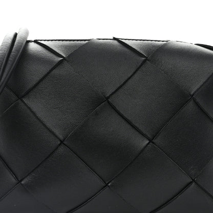 Bottega Veneta Lambskin Maxi Intrecciato Small Cassette Camera Bag Black 7 of 10