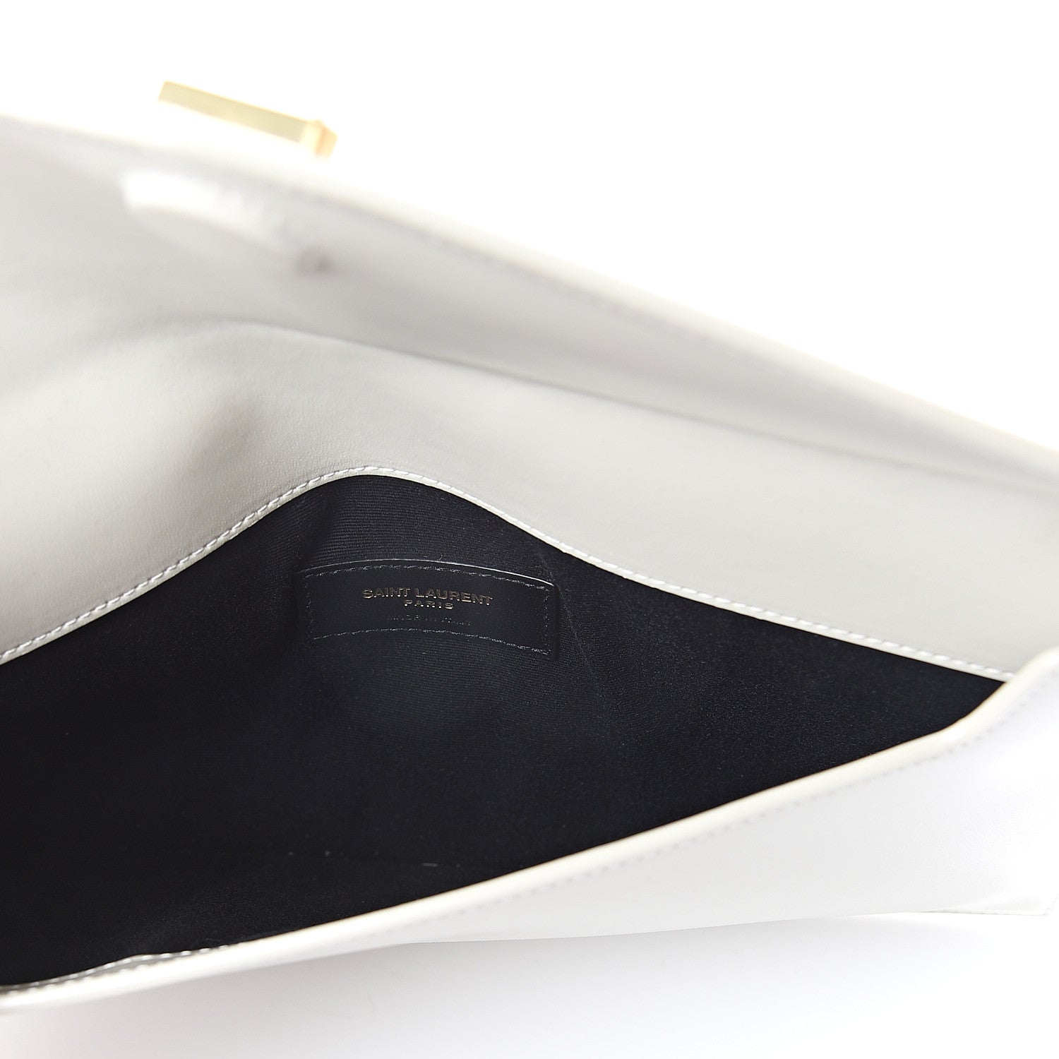 Saint Laurent Smooth Shiny Calfskin Uptown Pouch Crema Soft 4 of 5