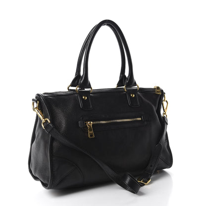 Prada Vitello Daino Shopping Satchel Black 4 of 13