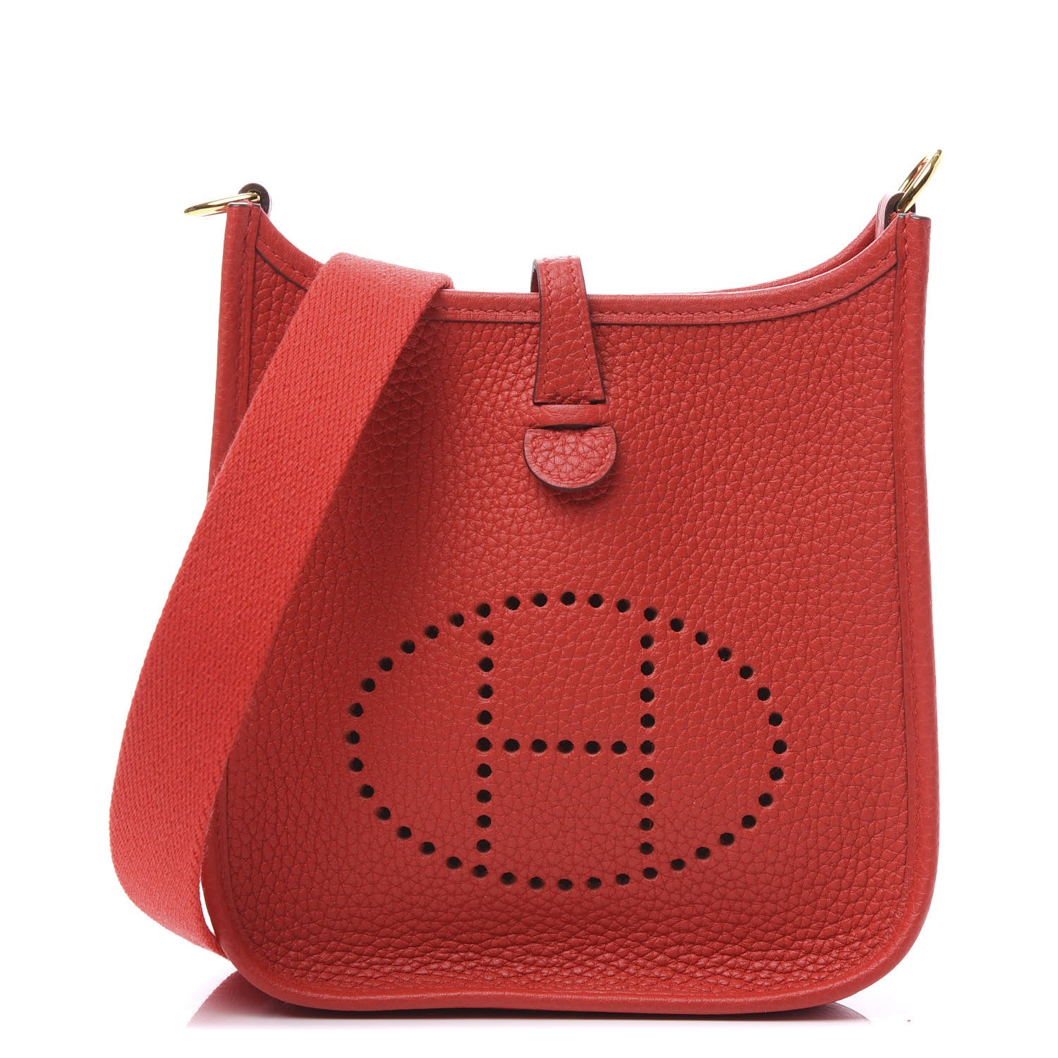 Hermes Taurillon Clemence Evelyne TPM Rouge de Coeur 1 of 10
