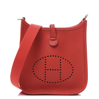 Hermes Taurillon Clemence Evelyne TPM Rouge de Coeur 1 of 10