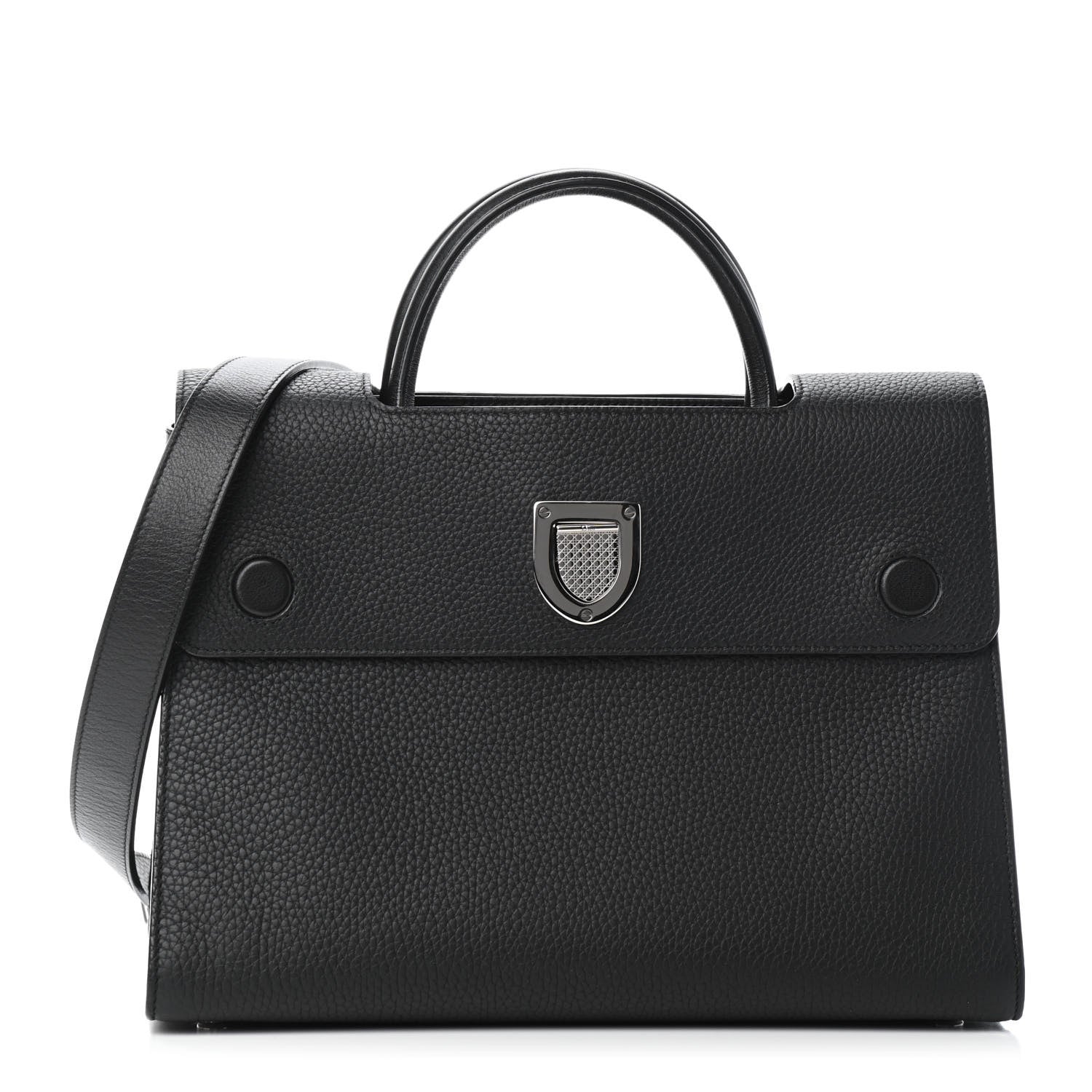 Christian Dior Grained Calfskin Medium Diorever Flap Black 1 of 5