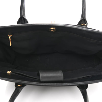 Chanel Calfskin Cerf Executive Shopper Tote Black 5 of 13