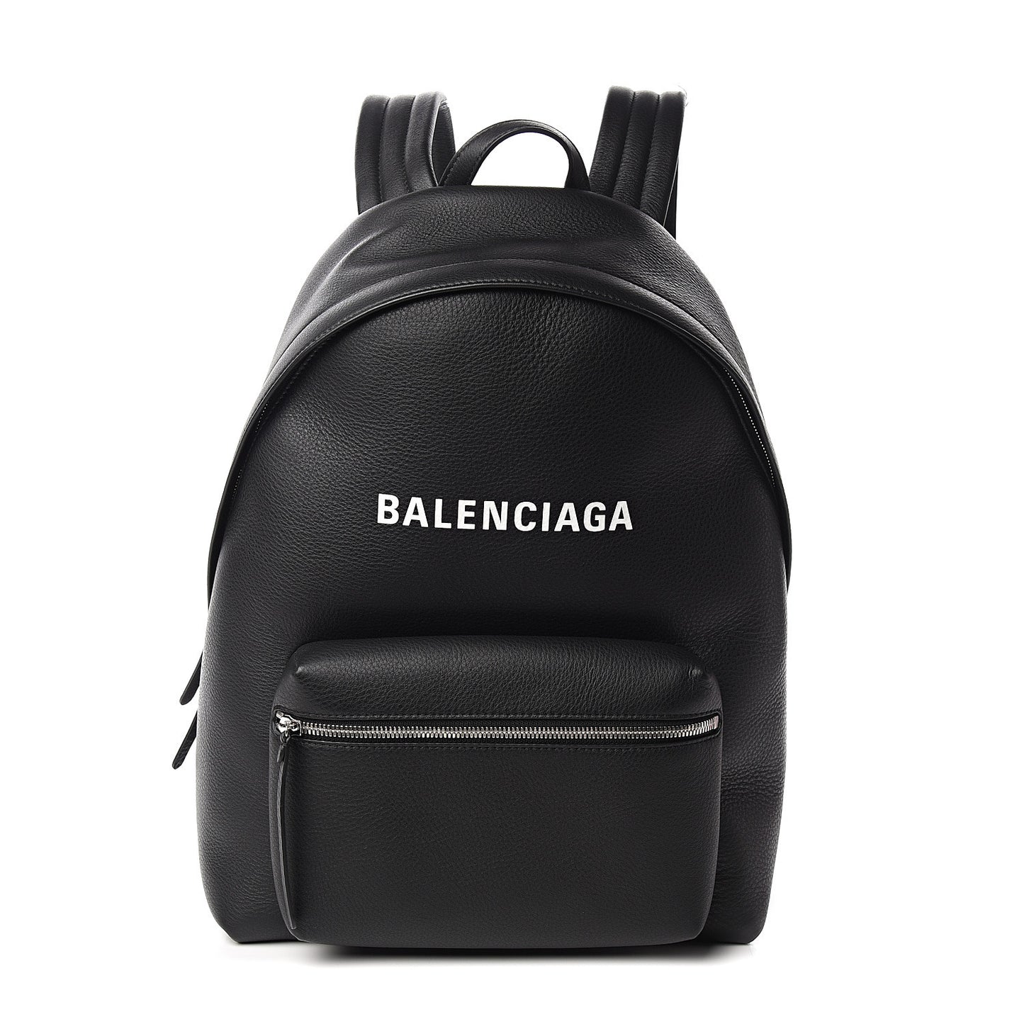 Smooth Calfskin Logo Large Everyday Backpack Black