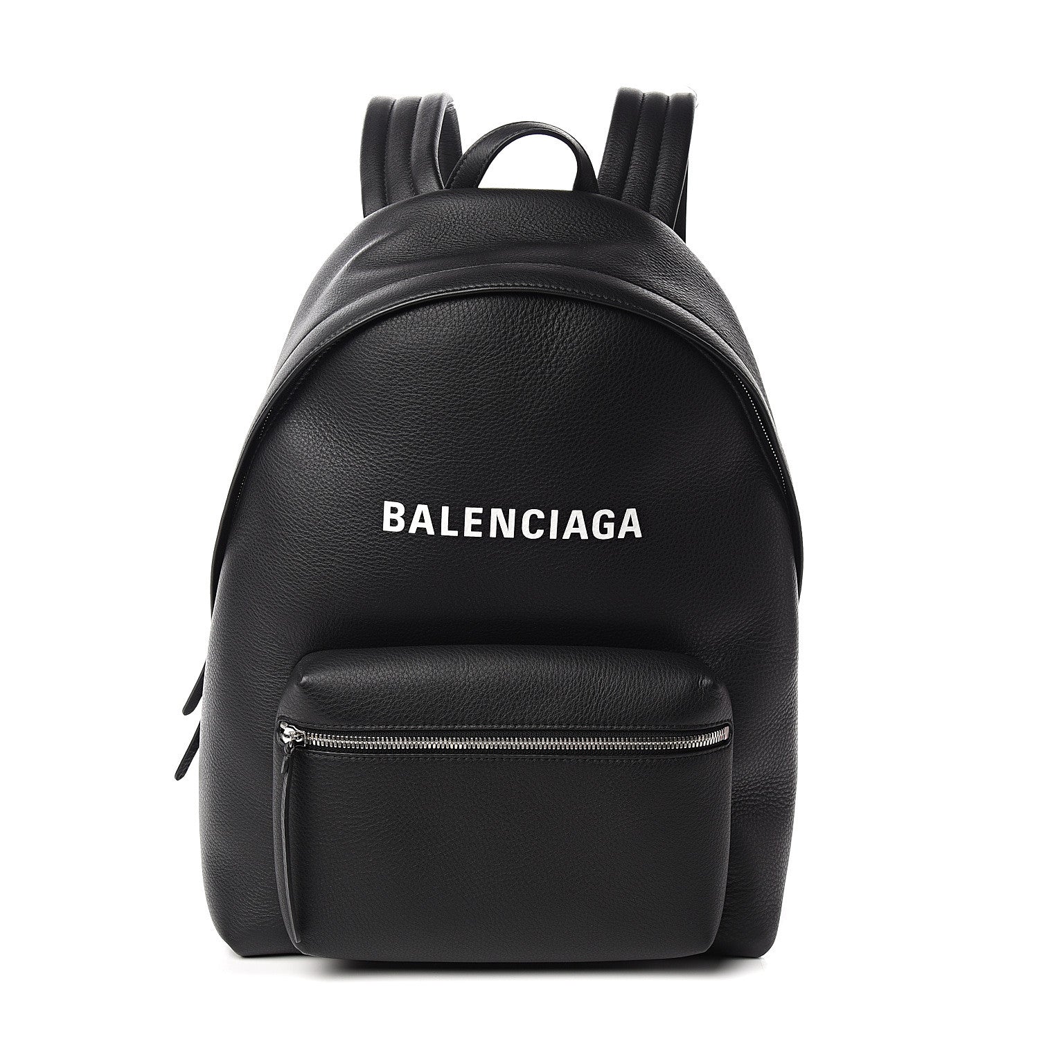 Balenciaga Smooth Calfskin Logo Large Everyday Backpack Black 1 of 9