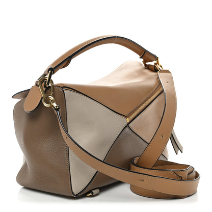 Loewe Calfskin Medium Puzzle Bag Warm Desert Mink 3 of 11
