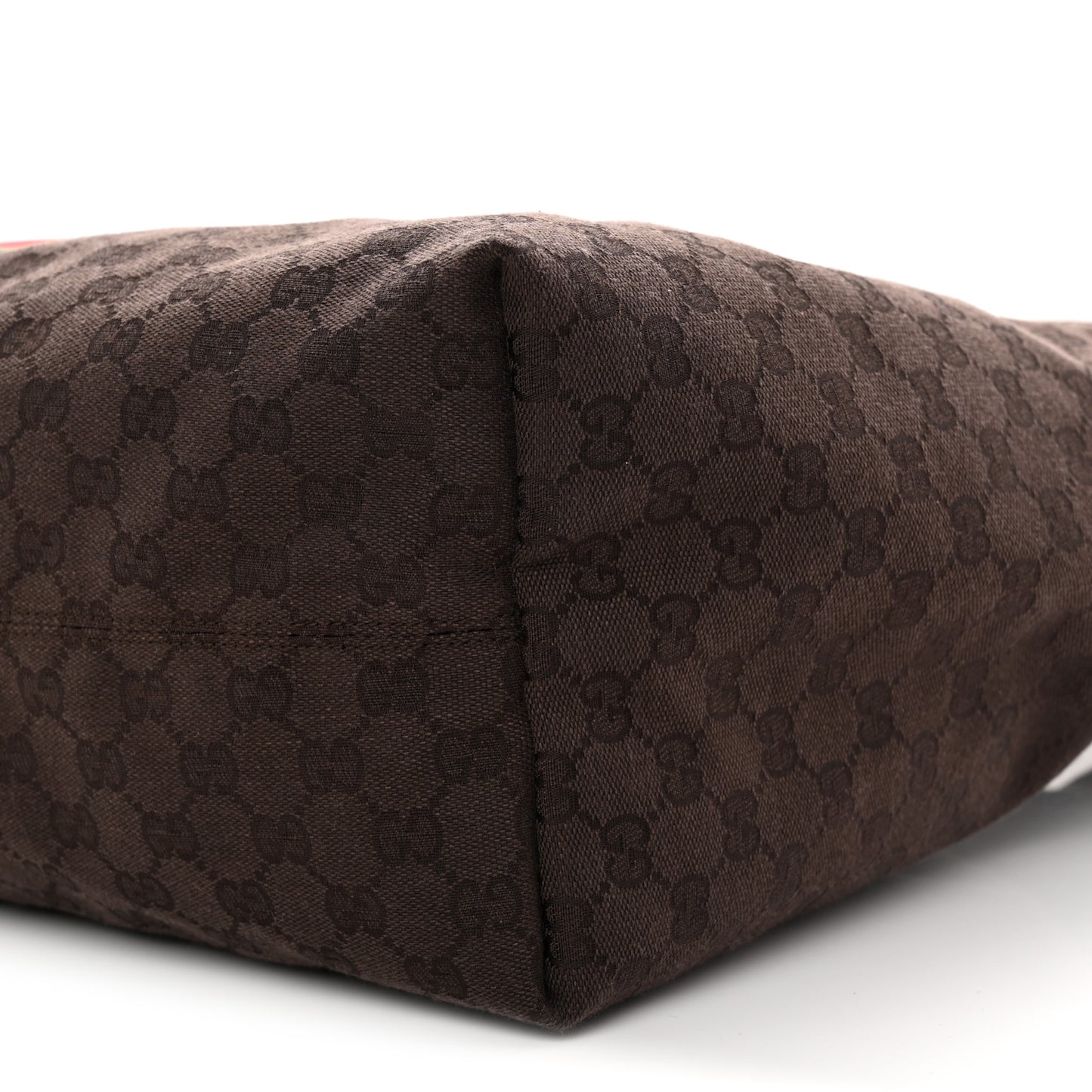 GG Monogram Web Large Giglio Tote Dark Brown