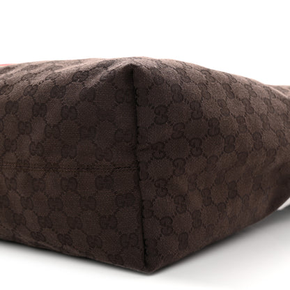 Gucci GG Monogram Web Large Giglio Tote Dark Brown 11 of 11