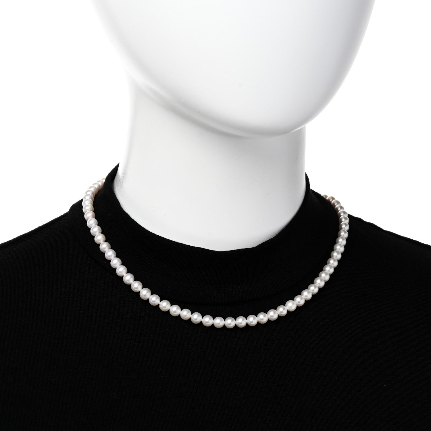 Tiffany Sterling Silver Freshwater Cultured Pearl 5.5-6mm Ziegfeld Necklace 2 of 5