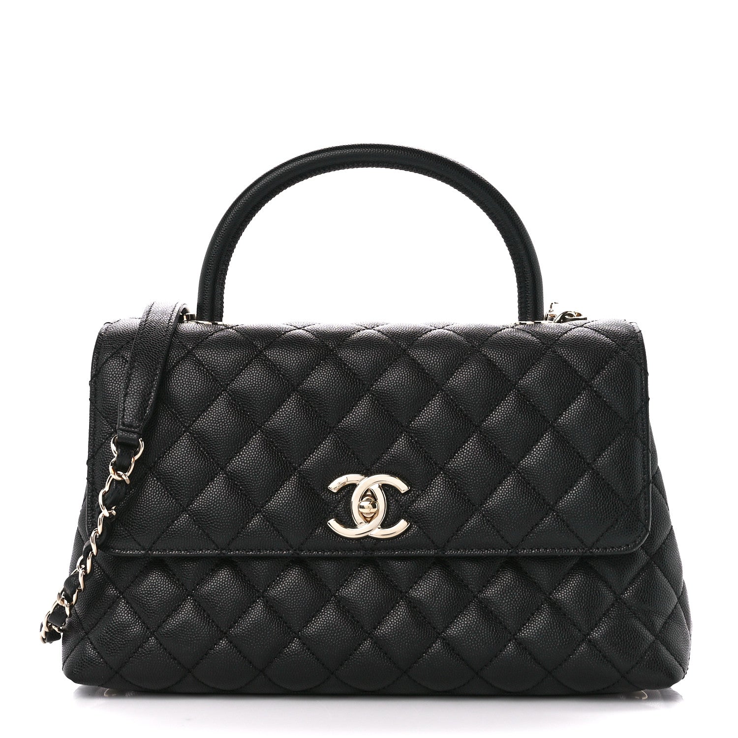 Chanel Caviar Quilted Small Coco Handle Flap Black 1 of 11