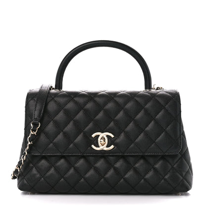 Chanel Caviar Quilted Small Coco Handle Flap Black 1 of 11