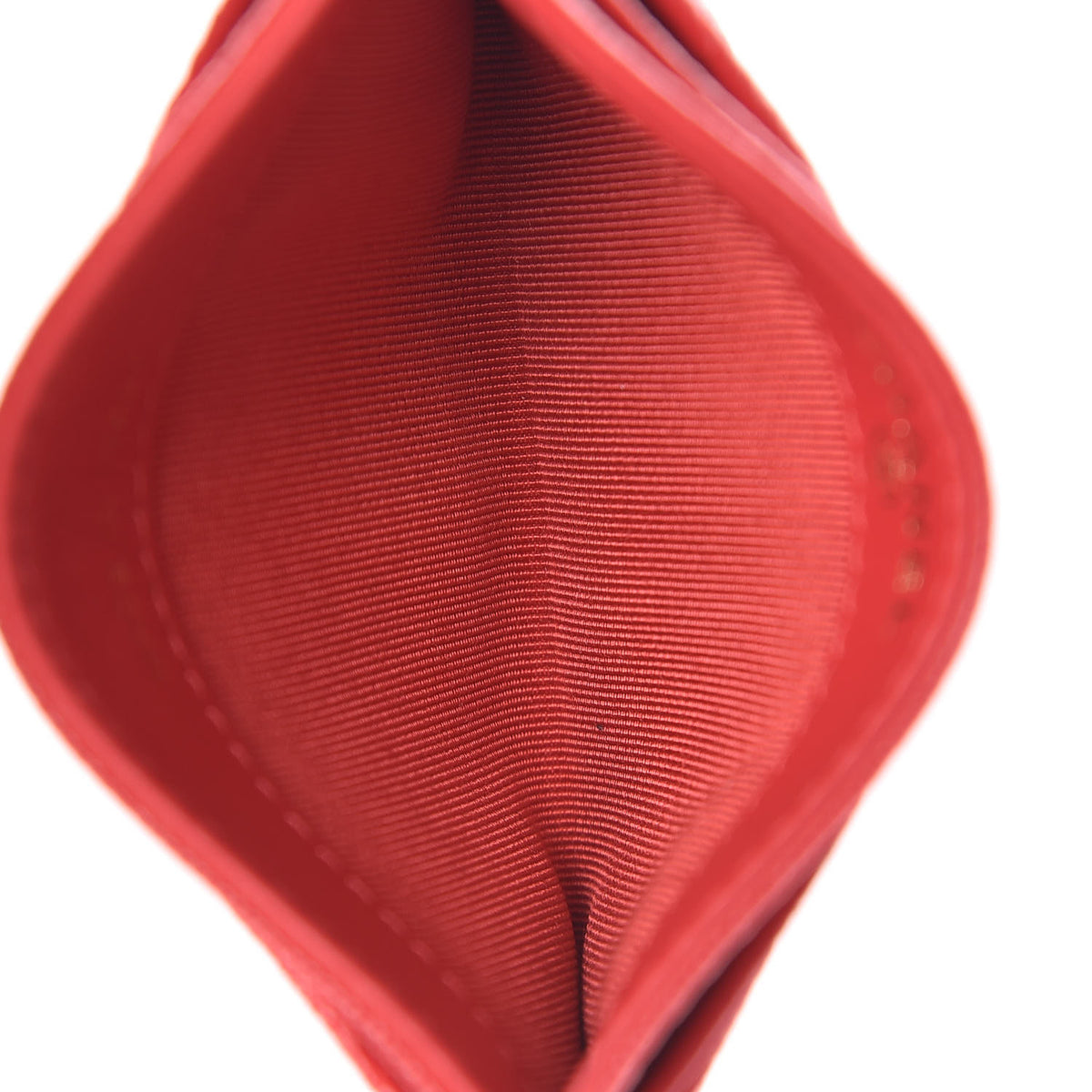 Chanel Iridescent Caviar Quilted Card Holder Red 5 of 9
