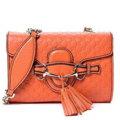 Gucci Soft Microguccissima Mini Emily Chain Shoulder Bag Sun Orange 1 of 10