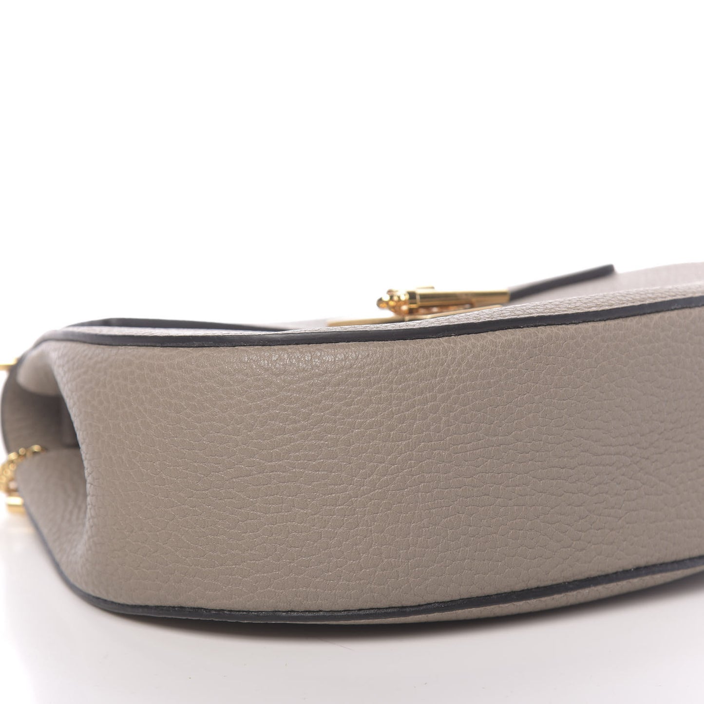 Grained Lambskin Drew Shoulder Bag Motty Grey