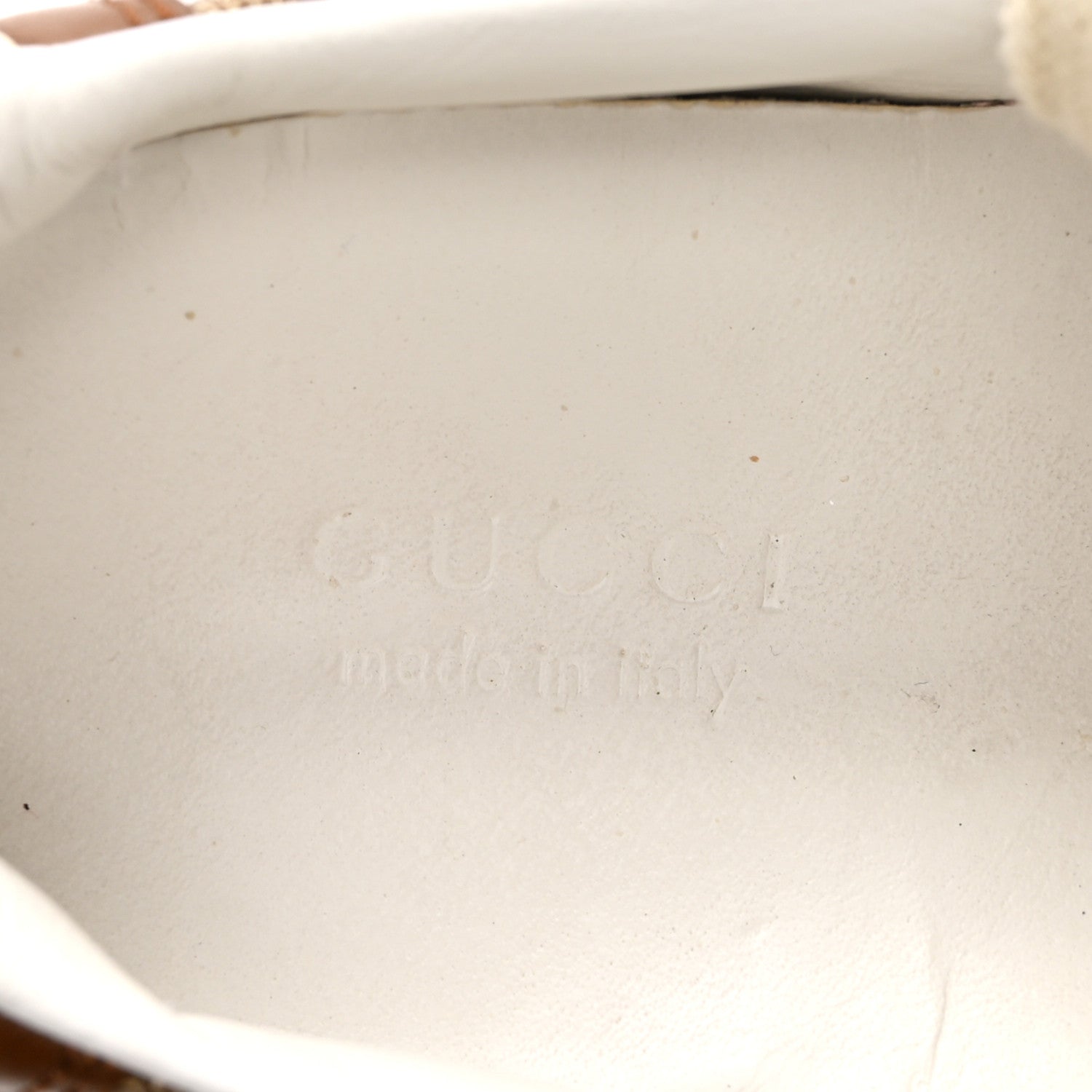 Gucci Calfskin GG Monogram Womens Platform 55mm Sneakers  37.5 Hezelnut Beige Ebony Mystic White 6 of 11