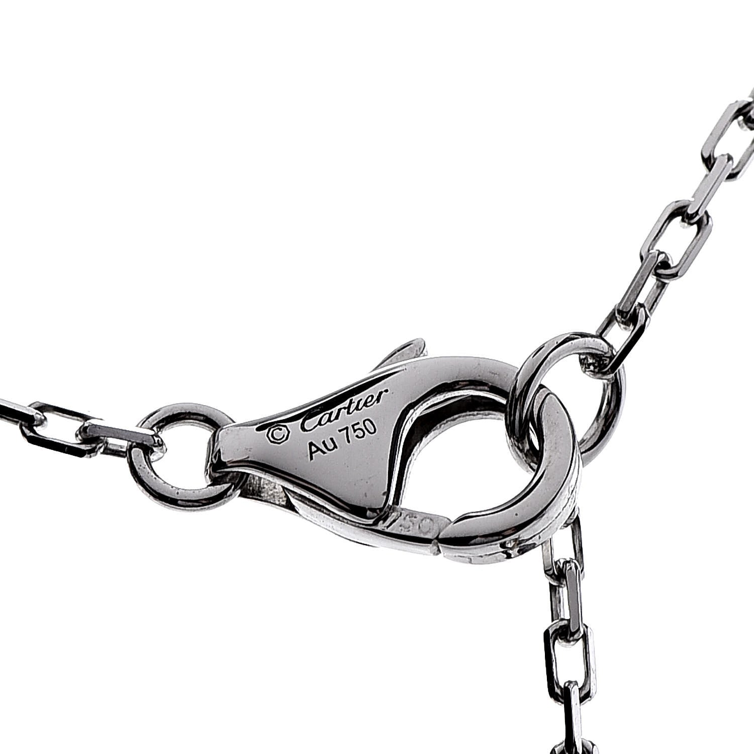 Cartier 18K White Gold Diamond SM D'Amour Pendant Necklace 5 of 6