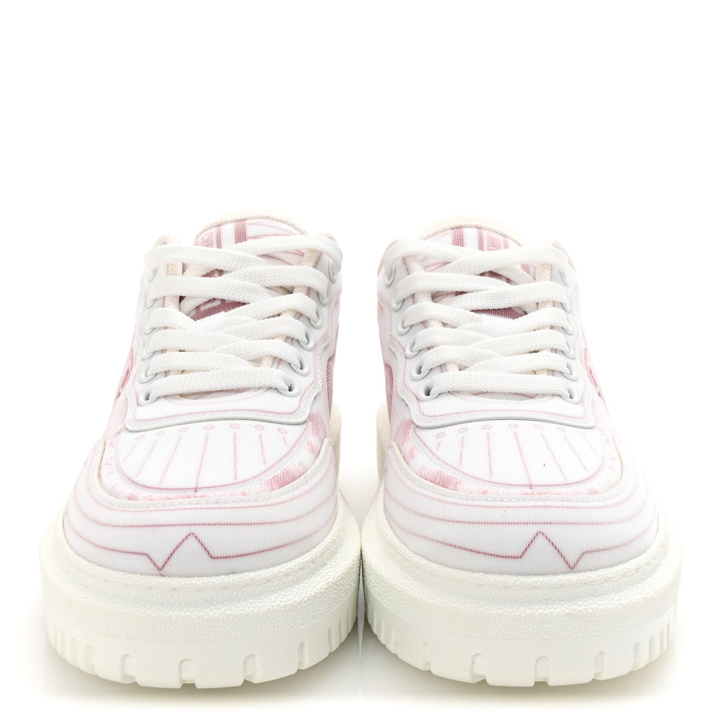 Neoprene Technical Fabric Dior Addict Toile De Jouy Low Top Sneakers 36.5 Framboise