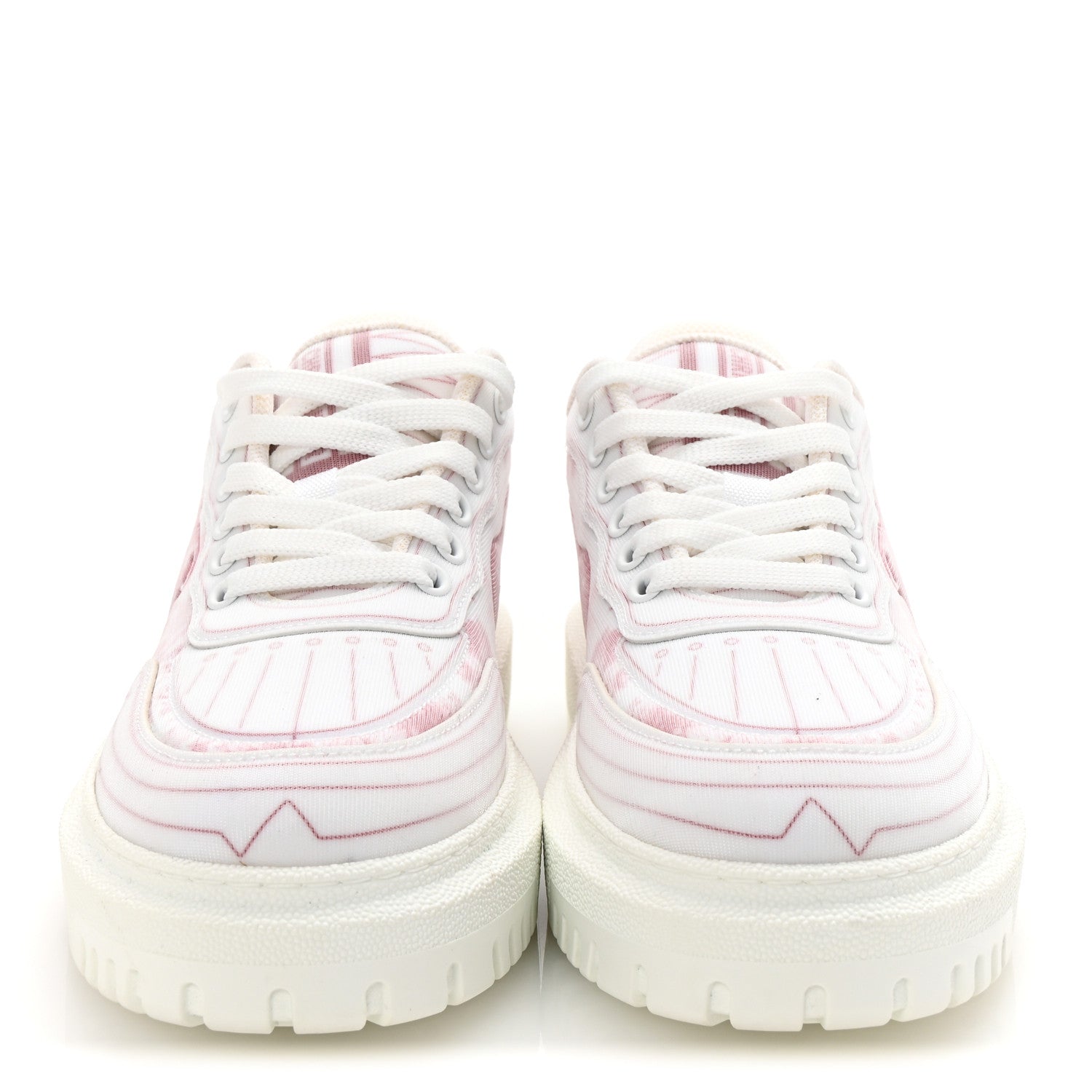 Christian Dior Neoprene Technical Fabric Dior Addict Toile De Jouy Low Top Sneakers 36.5 Framboise 3 of 9