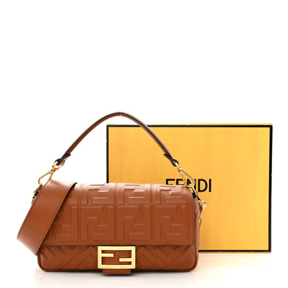 Fendi Nappa FF 1974 Embossed Baguette Coloniale 11 of 11