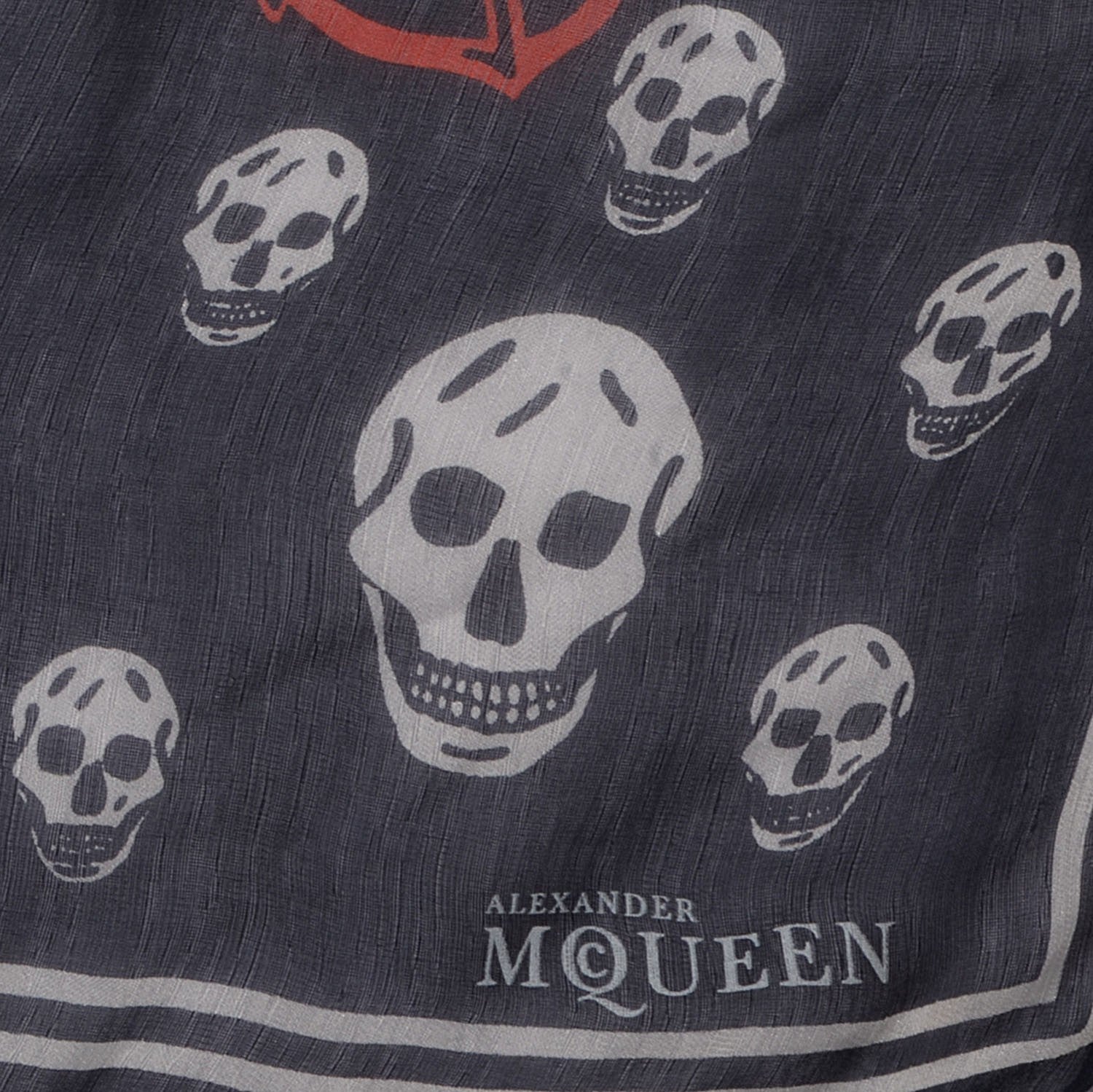 Alexander McQueen Silk Chiffon Skull Anchor Scarf 5 of 7