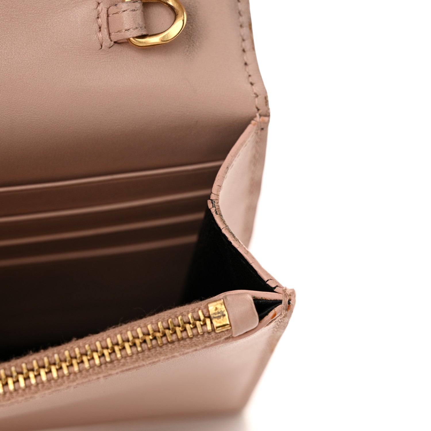 Saint Laurent Smooth Calfskin Classic Monogram Kate Tassel Chain Wallet Pale Pink 15 of 21