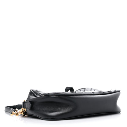 Gucci Calfskin Matelasse Small GG Marmont Chain Shoulder Bag Black 4 of 18